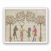 Woodland Animals Minstrel Group Sticker (Voorkant)
