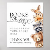 Woodland Animals Modern Baby shower Boeken Poster (Voorkant)