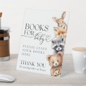 Woodland Animals Modern Baby shower Boeken Reclamebord Met Voetstuk (Insitu)