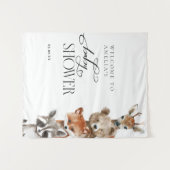 Woodland Animals Modern Neutraal Baby shower Wandkleed (Voorkant (horizontaal))