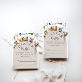 Woodland Animals Moderne Baby showers Luier Informatiekaartje