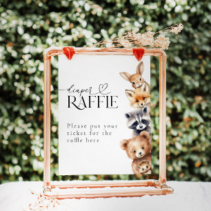 Woodland Animals Moderne Baby showers Luier Poster