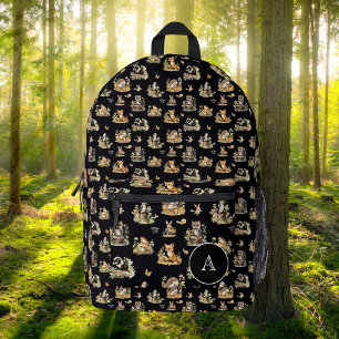 Woodland Animals Monogram Kids Verjaardagscadeau Bedrukte Rugzak