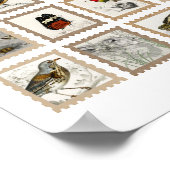 Woodland Animals Moose Birds Junk Journal-accenten Poster (Hoek)