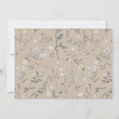 Woodland Animals Mushroom 1st Birthday Foto Kaart (Achterkant)