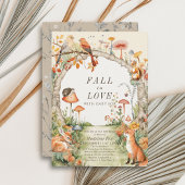 Woodland Animals Mushroom Garden Baby shower Kaart