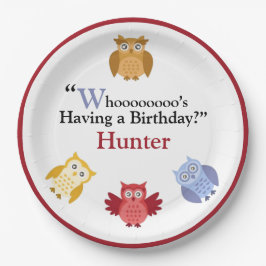 Woodland Animals Name Modern Birthday Party Papieren Bordje