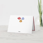 Woodland Animals Name Modern Kids Birthday Kaart (Achterkant)