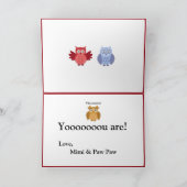 Woodland Animals Name Modern Kids Birthday Kaart (Binnen)