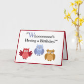 Woodland Animals Name Modern Kids Birthday Kaart (Gele Bloem)