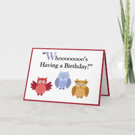 Woodland Animals Name Modern Kids Birthday Kaart