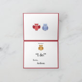 Woodland Animals Name Modern Kinder Bedankkaart (Binnen)