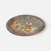 Woodland Animals Neutraal Baby shower 7" Bord (Gekanteld)