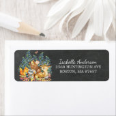 Woodland Animals Neutraal Baby shower Adres Etiket (Insitu)