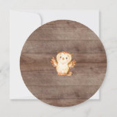 Woodland Animals Neutraal Baby shower Invitation Kaart (Achterkant)