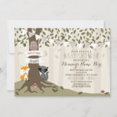 Woodland Animals Neutraal Baby shower Kaart (Voorkant)