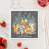 Woodland Animals Neutraal Baby shower Papieren ser Servetten (Insitu)