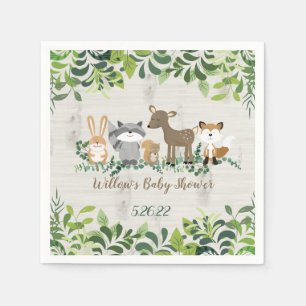 Woodland Animals Neutraal Baby shower Servet