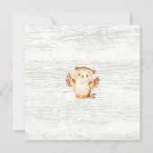Woodland Animals Neutral Baby shower Invitation Kaart (Achterkant)