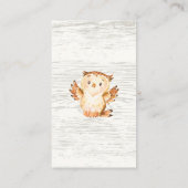Woodland Animals Neutrale Douche Luier Raffle Tick Informatiekaartje (Achterkant)