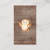 Woodland Animals Neutrale Douche Luier Raffle Tick Informatiekaartje (Achterkant)