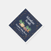 Woodland Animals Night Camping Baby shower Servet (Hoek)