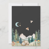 Woodland Animals Night Forest Scene Baby Shower Kaart (Achterkant)