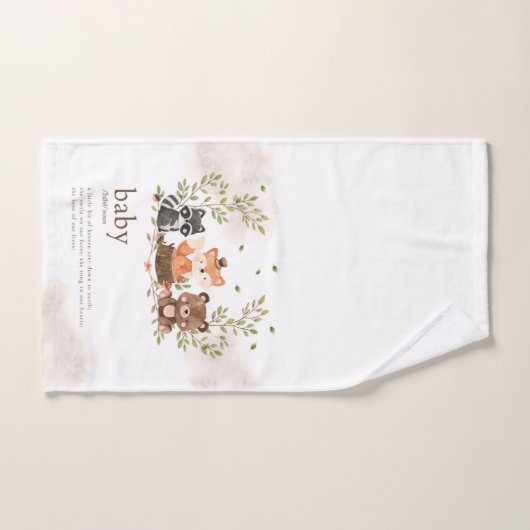 Woodland Animals Nursery Baby Betekenis Handdoek (Handdoek)