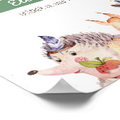 Woodland Animals Nursery Name Wall Art Poster (Hoek)