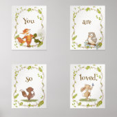 Woodland Animals Nursery Print Set (Voorkant)