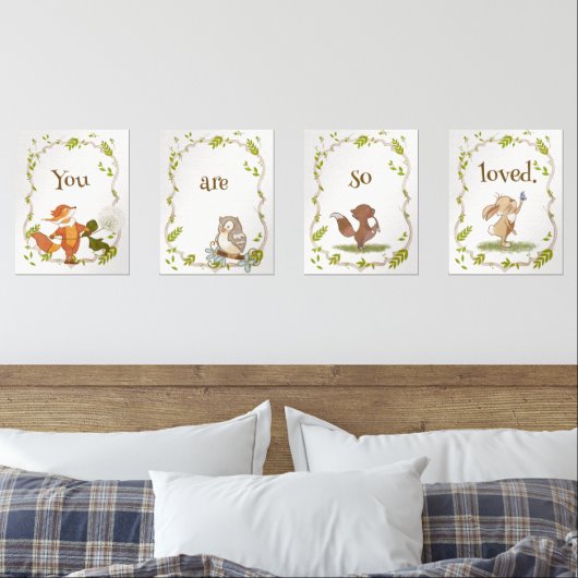 Woodland Animals Nursery Print Set (Slaapkamer)