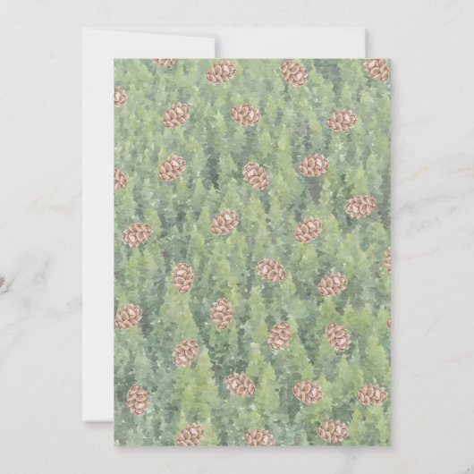 Woodland Animals Oerwoud Party Baby shower Kaart (Achterkant)