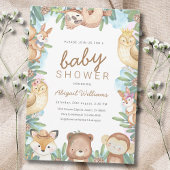 Woodland Animals Oerwoud Party Baby shower Kaart