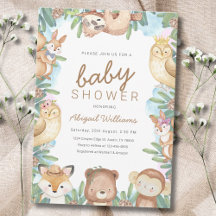 Woodland Animals Oerwoud Party Baby shower