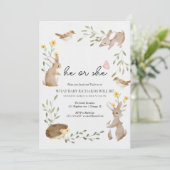 Woodland Animals onthult geslacht Kaart (Staand voorkant)