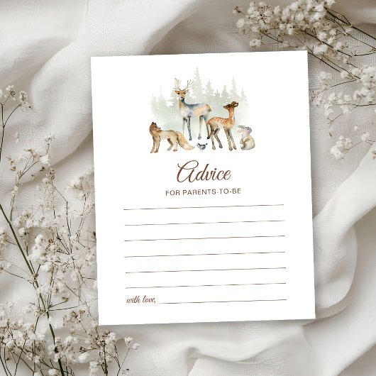 Woodland Animals Ouders-to-be Advies Kaart