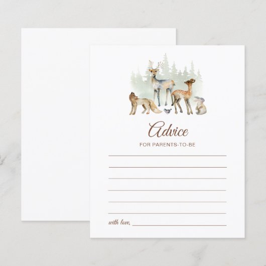 Woodland Animals Ouders-to-be Advies Kaart