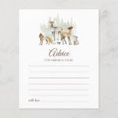 Woodland Animals Ouders-to-be Advies Kaart (Voorkant)