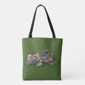 Woodland Animals over Print Bag Tote Bag (Achterkant)