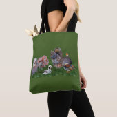 Woodland Animals over Print Bag Tote Bag (Dichtbij)