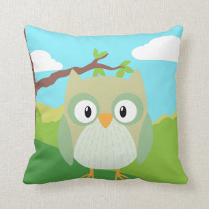 Woodland Animals Owl Pillow Kussen