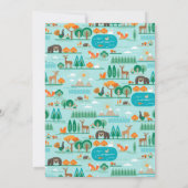 Woodland Animals Party Invitation Kaart (Achterkant)