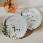 Woodland Animals Party Time Verjaardag Papier Bord