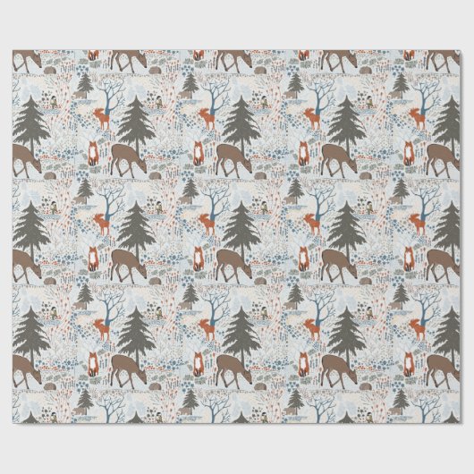 Woodland Animals Pattern Cadeaupapier (Vlak)