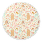 Woodland Animals Pattern Keramische Knop (Voorkant)