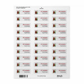 Woodland Animals Peace on Earth Theme Adres Etiket (Full Sheet)