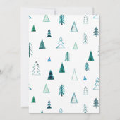Woodland Animals Pine tree Kerstmis Baby shower Kaart (Achterkant)