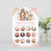 Woodland Animals Pink Floral Baby of Beer Belly (Staand voorkant)