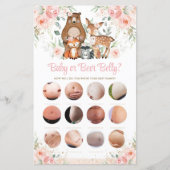 Woodland Animals Pink Floral Baby of Beer Belly (Voorkant)