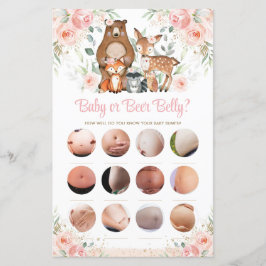 Woodland Animals Pink Floral Baby of Beer Belly